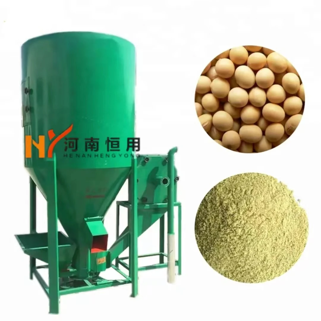 

Farm use small animal poultry vertical feed grinder and mixer machinery/grain crushing and mixing machine