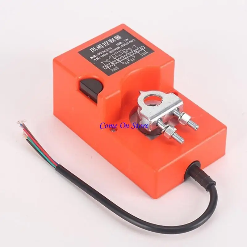 M6CF Ajustable Wind Valves Controller Powered Damper Actuator for Home Ventilation, ABS Housing with Shaft Fastener and Wire
