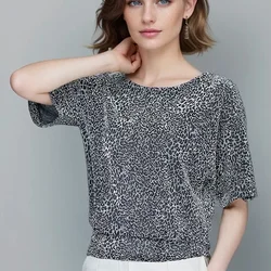 New 2024 Summer Women Shirts Fashion Women's Elegant Shine Glitter Tops Short Sleeve Blouse Shiny Sequin Casual Clothes 9197