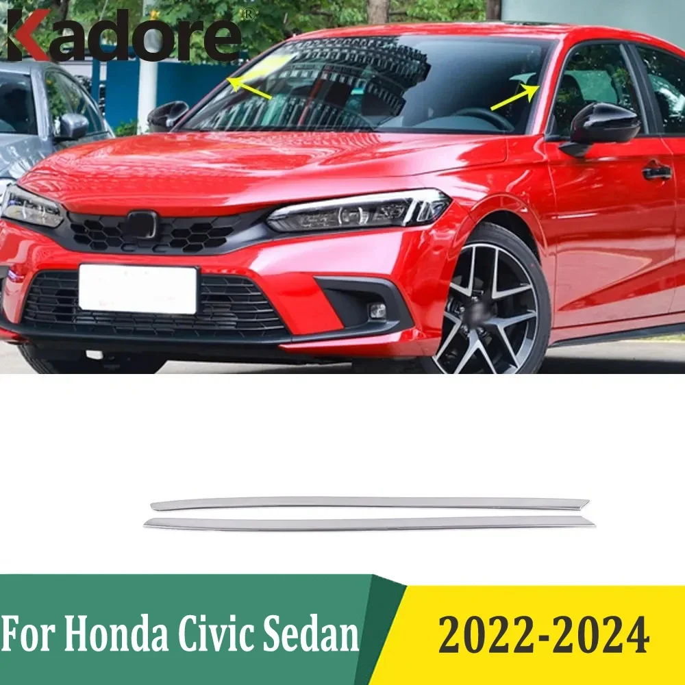 

Для Honda Civic Sedan 11 2022 2023 2024 переднее окно, лобовое стекло, декоративная крышка, накладка, аксессуары для стайлинга автомобиля
