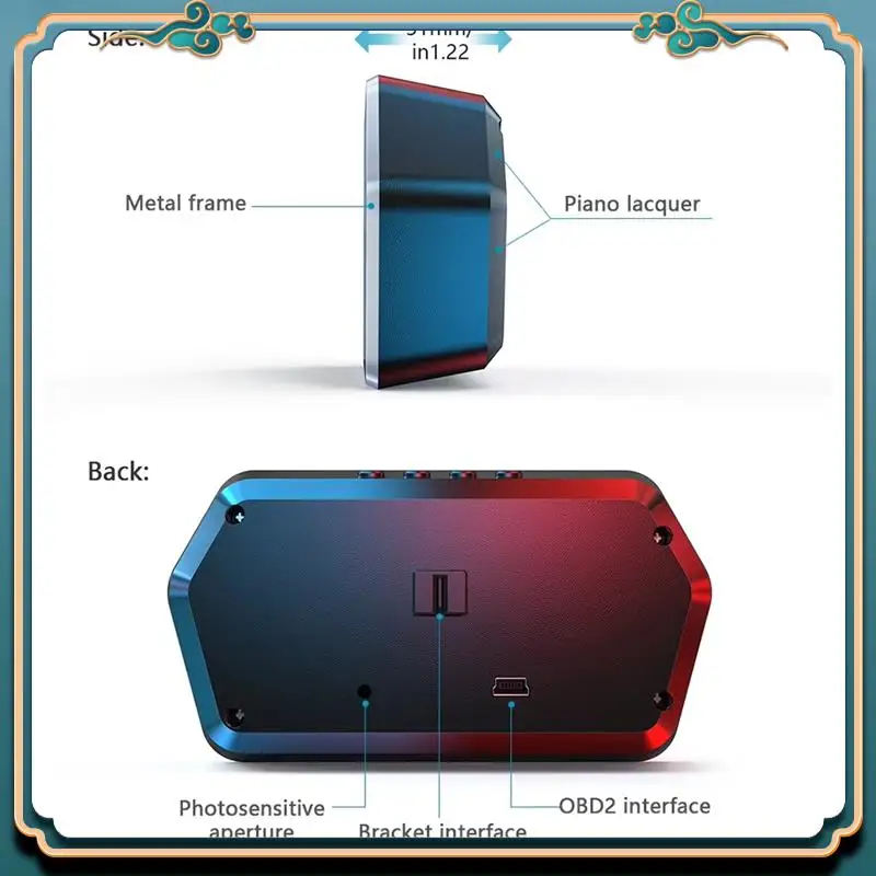 

L39A-P17 Автомобильный цифровой дисплей HUD, GPS-спидометр OBD2 с датчиками напряжения и температуры