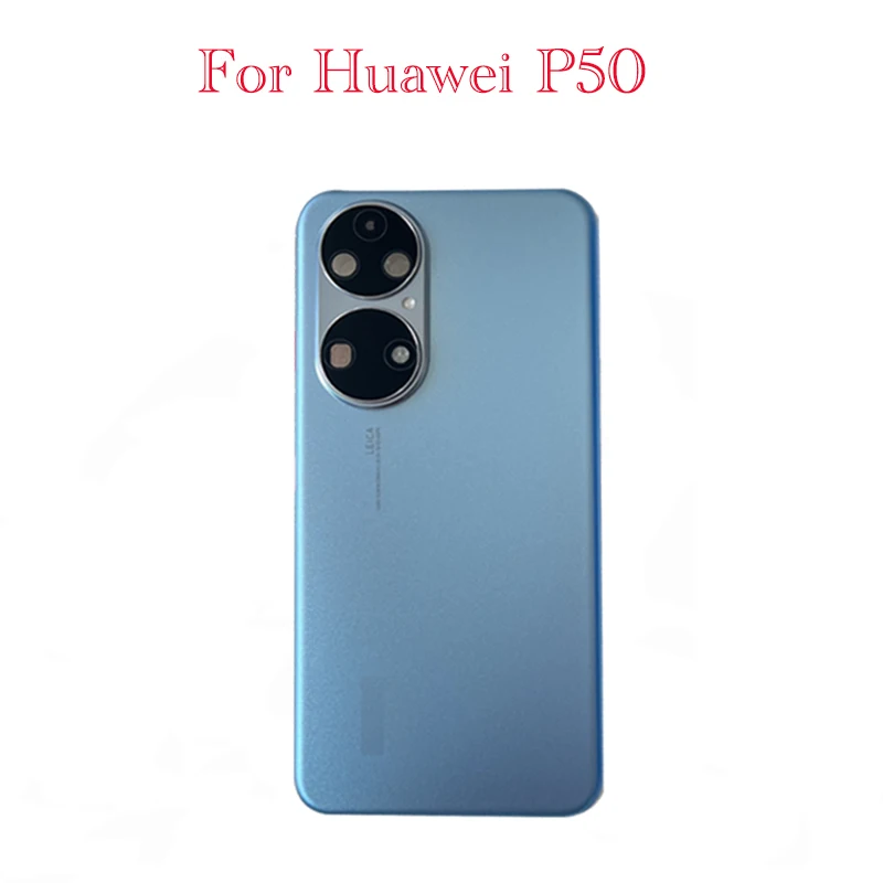 NEW For Huawei P50 Back Battery Cover Glass Housing Case Door Rear With Frame Camera Lens With sticker Replacement