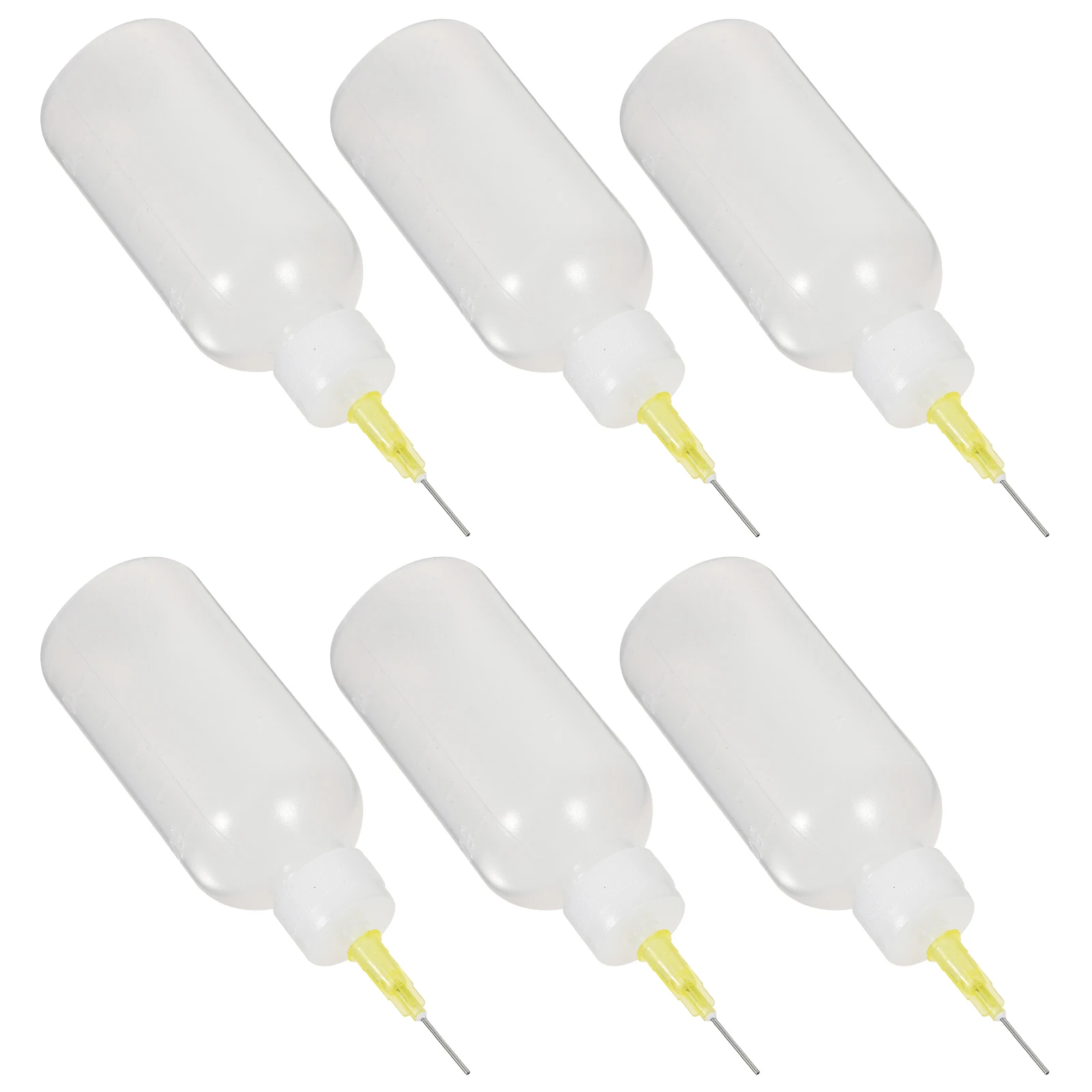 

6pcs Precision Needle Tip Applicator Bottle Squeeze Glue Dispenser Reusable Plastic Repair Household Office Tool Craft Sewing