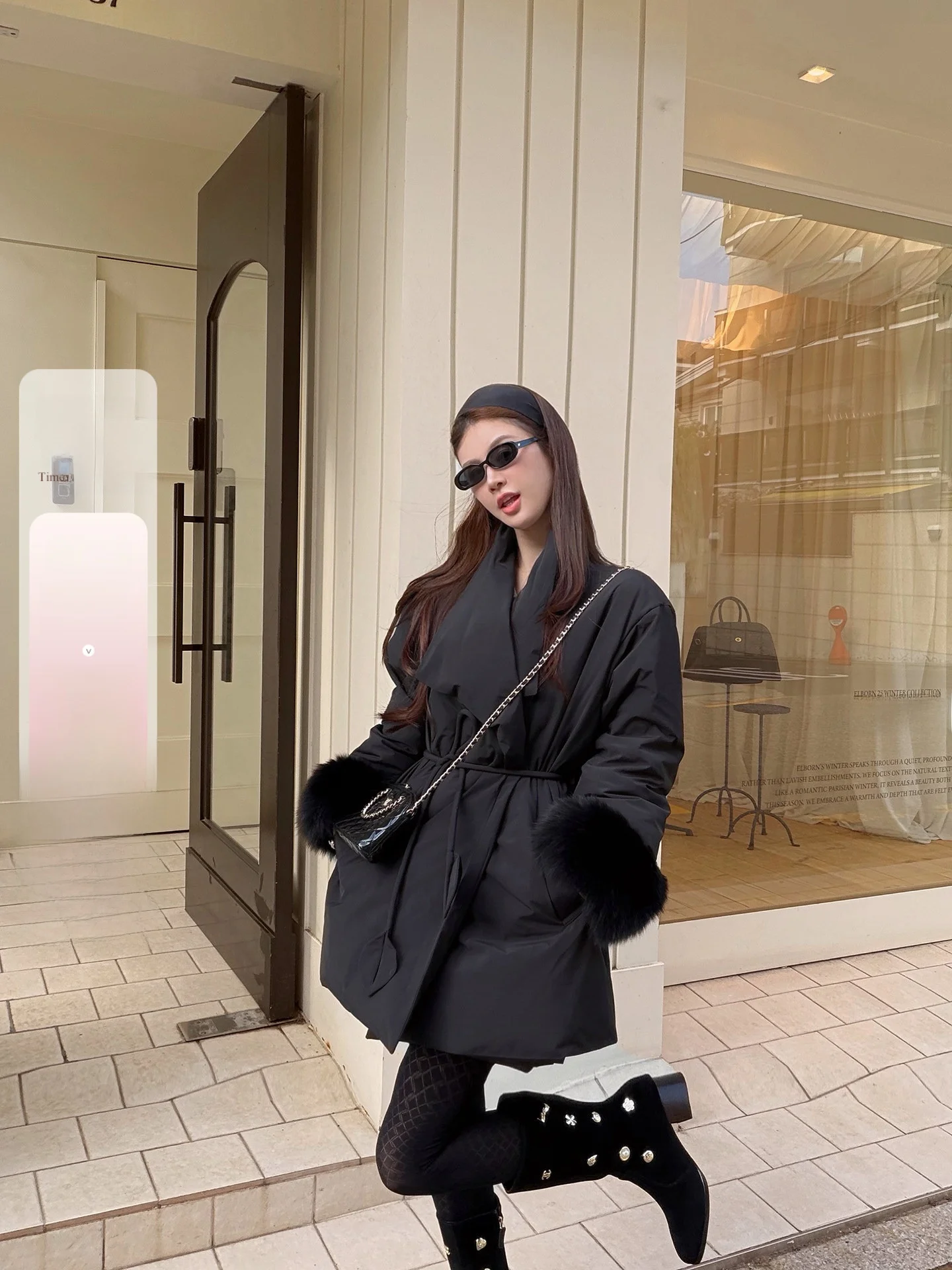 

IUIU Arjing Home nt Sister Feel Fur down Jaet Women's Winter Thiened Outerwear Quilted Warm Long Sve Coat
