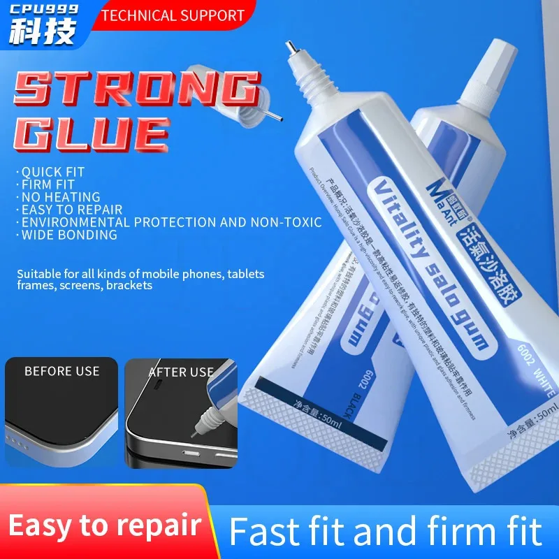 MaAnt-Herramienta de reparación adhesiva multiusos para Iphone, Ipad, Samsung, cubierta trasera de teléfono móvil, pantalla táctil LCD, pegamento 6002, 50ML