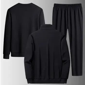 Pánské tepláky, 3 kusy, pánská mikina a tepláky, jarní a podzimní tepláková souprava, unisex, běžecká souprava, módní značka, pánská velikost 8XL 10 nejlepší prodej Pánská tepláková souprava, 3 díly - №9