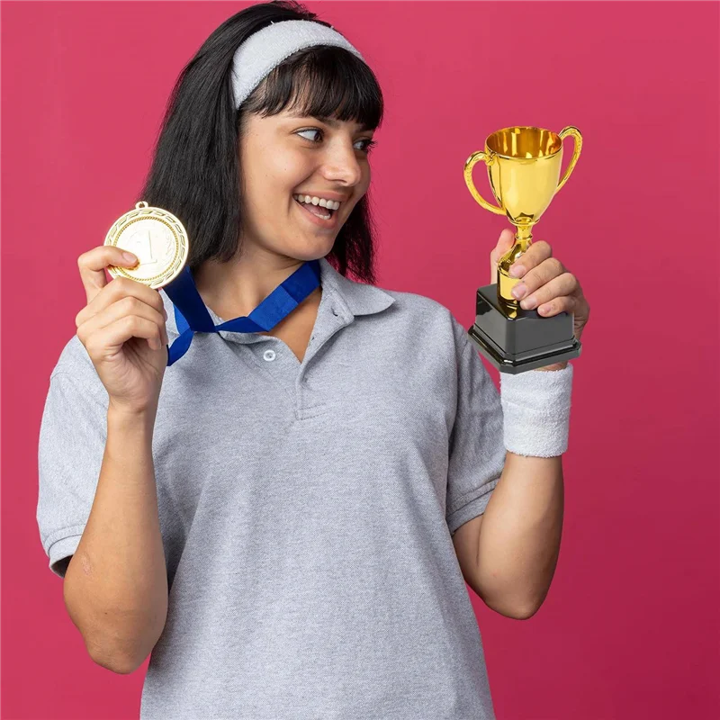 ชุดถ้วยรางวัลพลาสติกสีทอง YSUN-3 ชิ้น สำหรับงานปาร์ตี้ รางวัลการเรียนรู้สำหรับเด็ก รางวัลวันหยุดสำหรับเด็ก