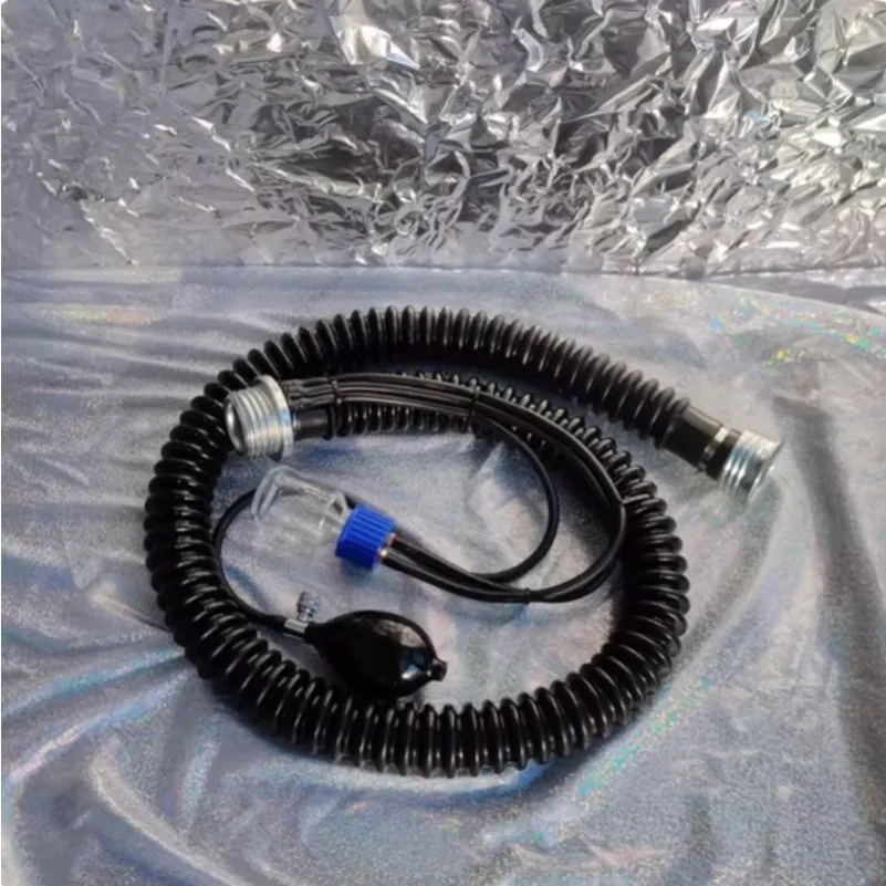 Gas Mask Accessories - Special Airway, Metal Connector, Catheter & Rubber Tube for Gas Introduction