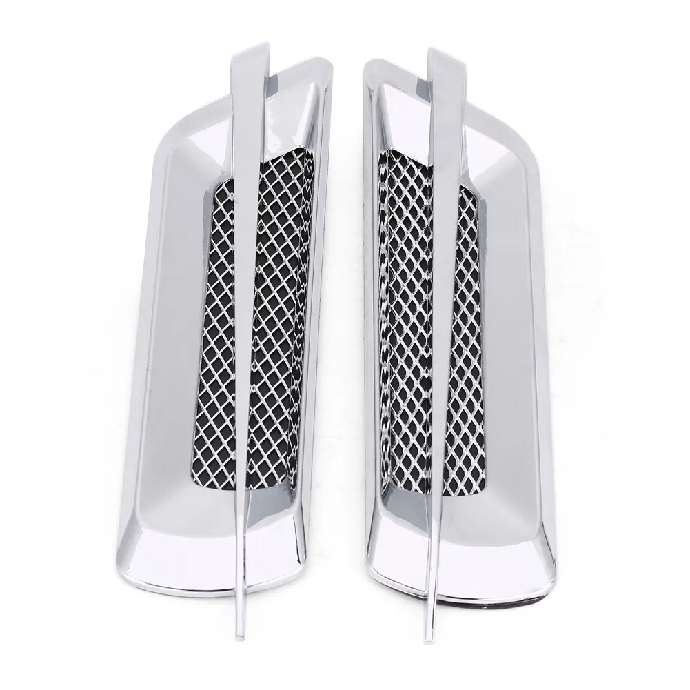 Universele Auto Zijde Luchtstroom Inlaat Grille Ventilatie Net Gat Cover Abs Decoratieve Sticker Luchtstroom Spoiler 2 Stuks﻿