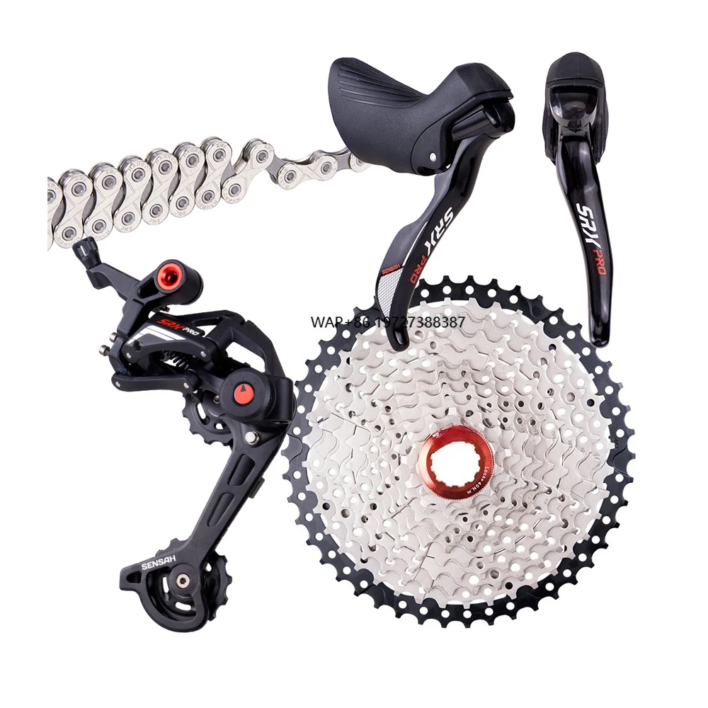 CX 46T 50T 11 سرعة مجموعة الدراجات الحصى الطريق دراجة شيفتر دواسة فرامل Derailleur كاسيت عجلة حرة للسباق #1