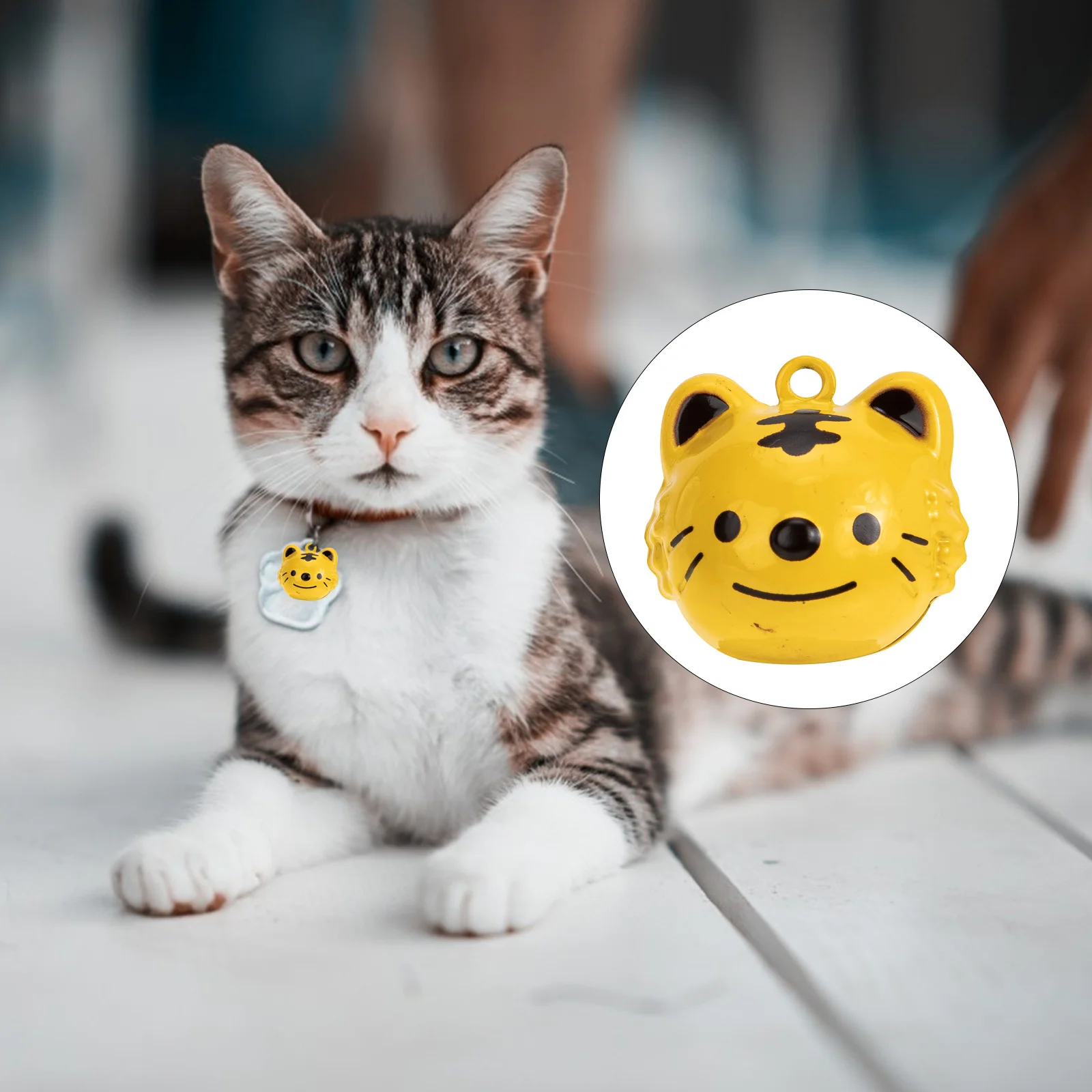 5Pcs Zodiac Tiger Bell Charms Exquisite Tiger Head Pendants for Jewelry Making Necklace Bracelet Craft Accessories