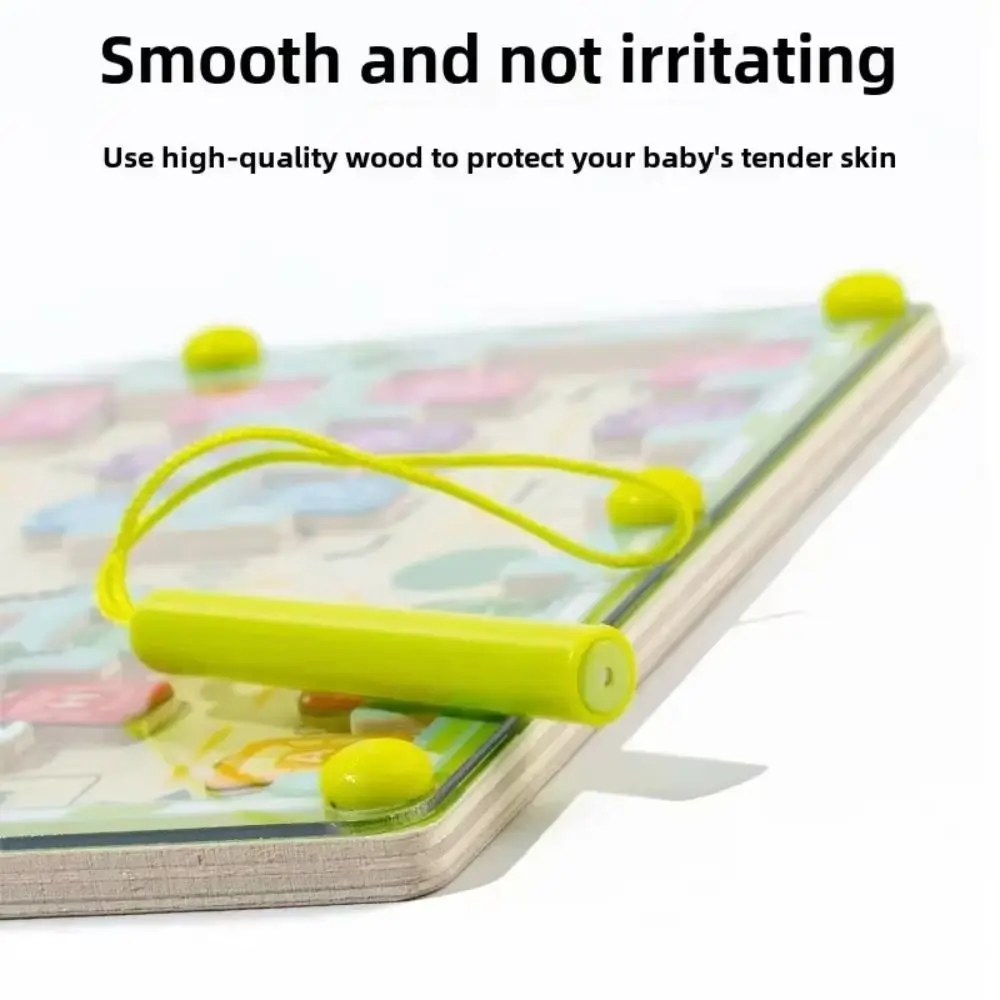 Labyrinthe de mots de couleur magnétique en bois, pratique d'orthographe, 26 lettres anglaises, planches de Puzzle, jeu de qi éducatif précoce