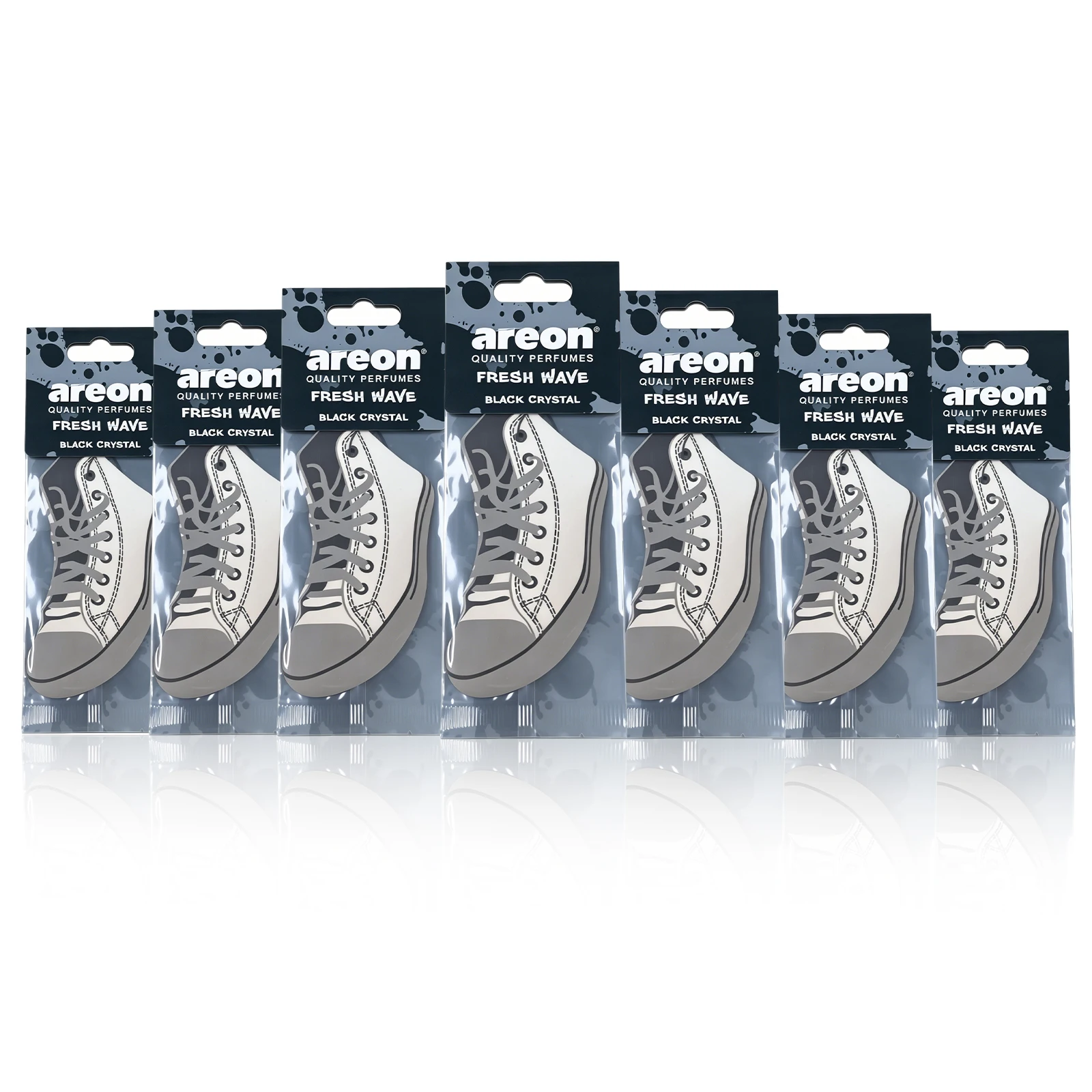 5/10/20/30 Black Crystal pcsAreon Fresh Wave Black Crystal Air Fresheners, Sneaker Shaped Hanging Scent Cards