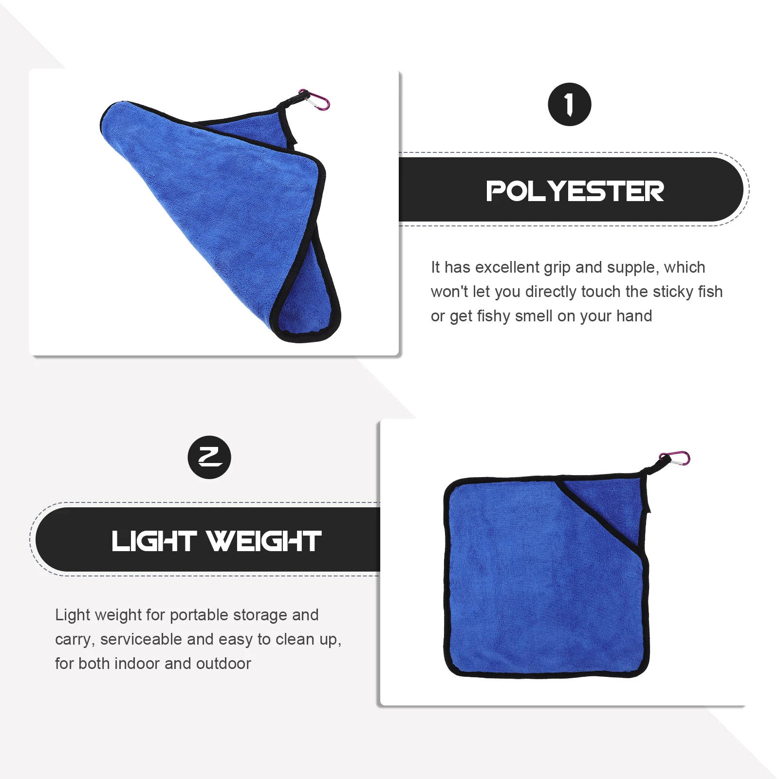

2 Pcs Fishing Towel Towels for Boat Rags Waterproof Non-slip Men Hand Protective Accessories