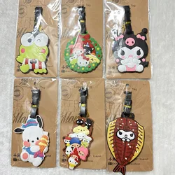 Travel Accessories Luggage Tag Sanrio Cartoon Cute Kuromi keroppi Pochacco Suitcase Portable Label Wholesale