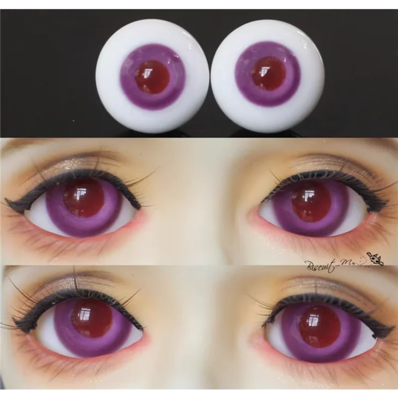 

BJD Doll Eyes 1214mm Purple Red Color Pupil Glass Eyeballs 1/346 Points 1618mm Doll Eyeballs