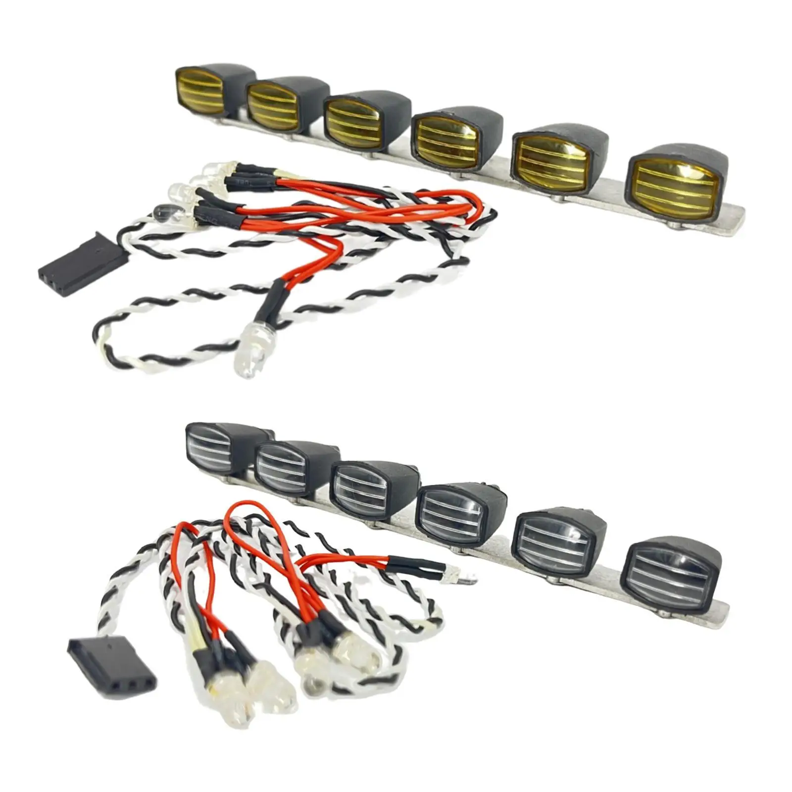 

Радиоуправляемые фары на крыше, часть 6 светодиодных фар, яркая фара на гусеничном ходу с дистанционным управлением, простая в установке для MN82 99S MN86SK 1/12, радиоуправляемая модель автомобиля