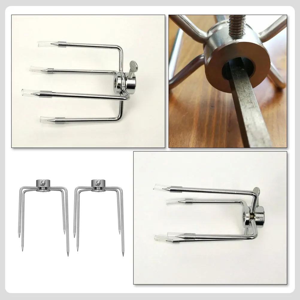 

2pcs Bbq Meat Forks Grill Rotisserie Forks Iron Food Grade Replacement Spit Outdoor Barbecue Camping Restaurant Durable