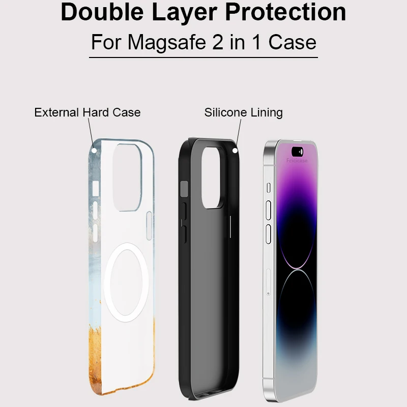 Fcicicase für Magsafe, magnetische Hülle für iPhone 14, 11, 12, 13, 15 Pro Max, 16 Plus, matt, stoßfest, niedliche schwarze Katzenmuster-Abdeckung