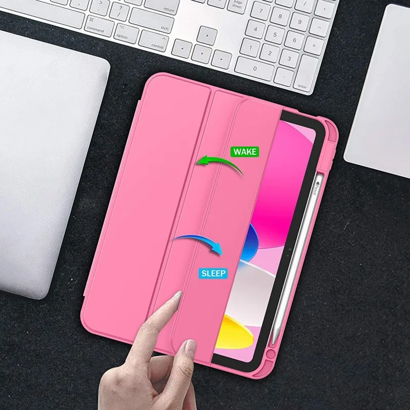 Für iPad Mini 6 7 10. 11. Generation A16 Hülle Dreifach Faltbare Magnetische Stoßfeste Standhülle mit Stifthalter – Detail 5
