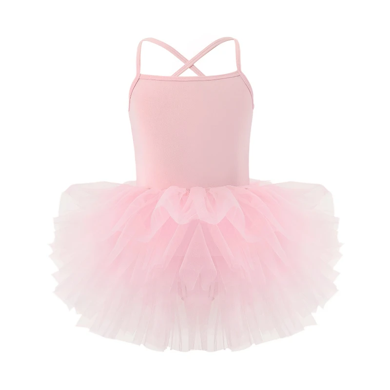 Sarong de danse licou pour filles, confortable et respirant, à la mode, vêtements d'entraînement de Ballet une pièce, jupe bouffante, nouvelle collection été