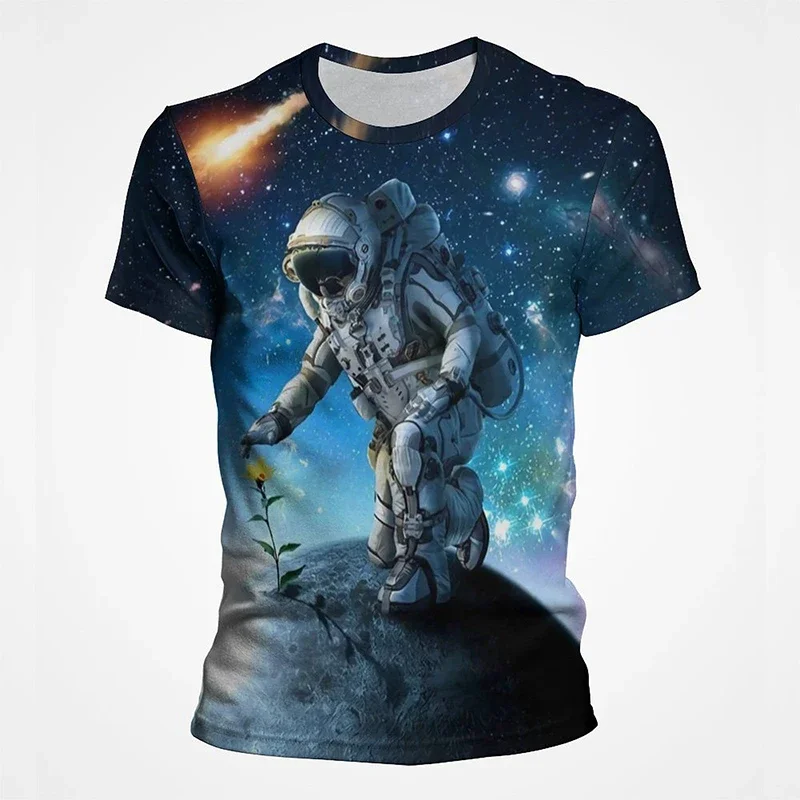 Space Astronaut Universe 3D Print 2022 New T shirt Men Women Children Fashion Tee Boy Girl Kids Funny Casual T-shirt Clothing