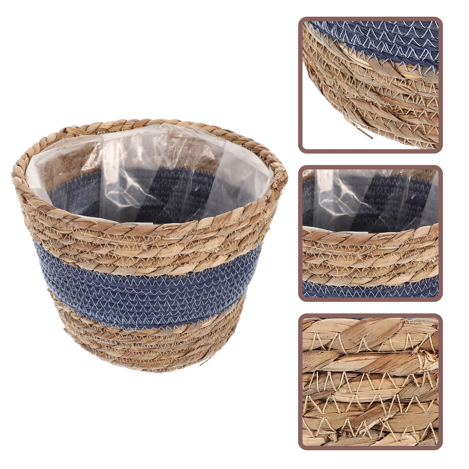 Woven For Plants Indoor Rustic Flower Basket Storage Container Home Decor Planter Organizer Basket Sundries Holder Garden