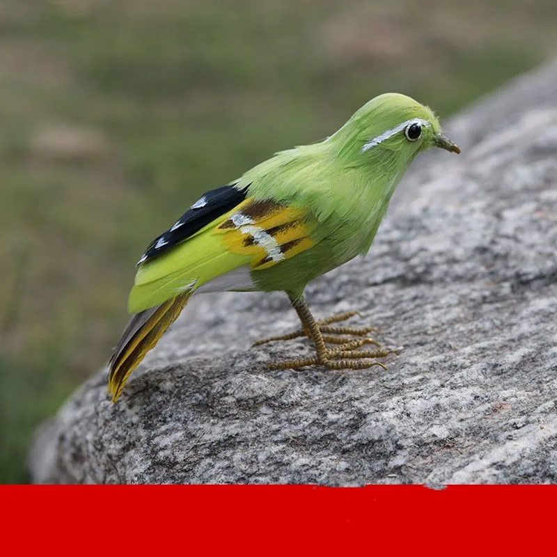 Simulated bird foam & feather bird about 15cm leaf warbler model ornaments home decoration gift y764