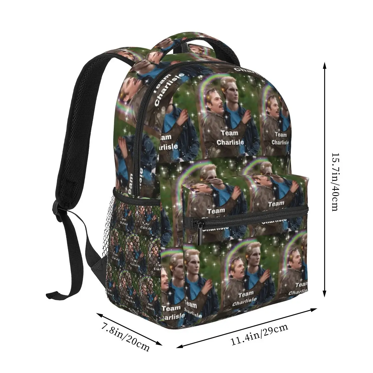 Team Carlisle Cullen Twilight Backpacks Boys Girls Bookbag Children School Bags Cartoon Rucksack Shoulder Bag Large Capacity