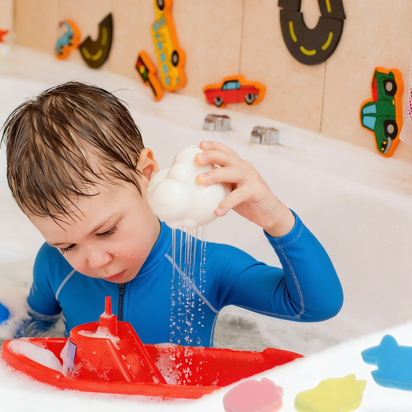 Baby Bath Sponge Cushion Mat Non-Slip Soft Infant Newborn Toddler Bathtub Support Comfortable Bath Pad Baby Bathtub Mat