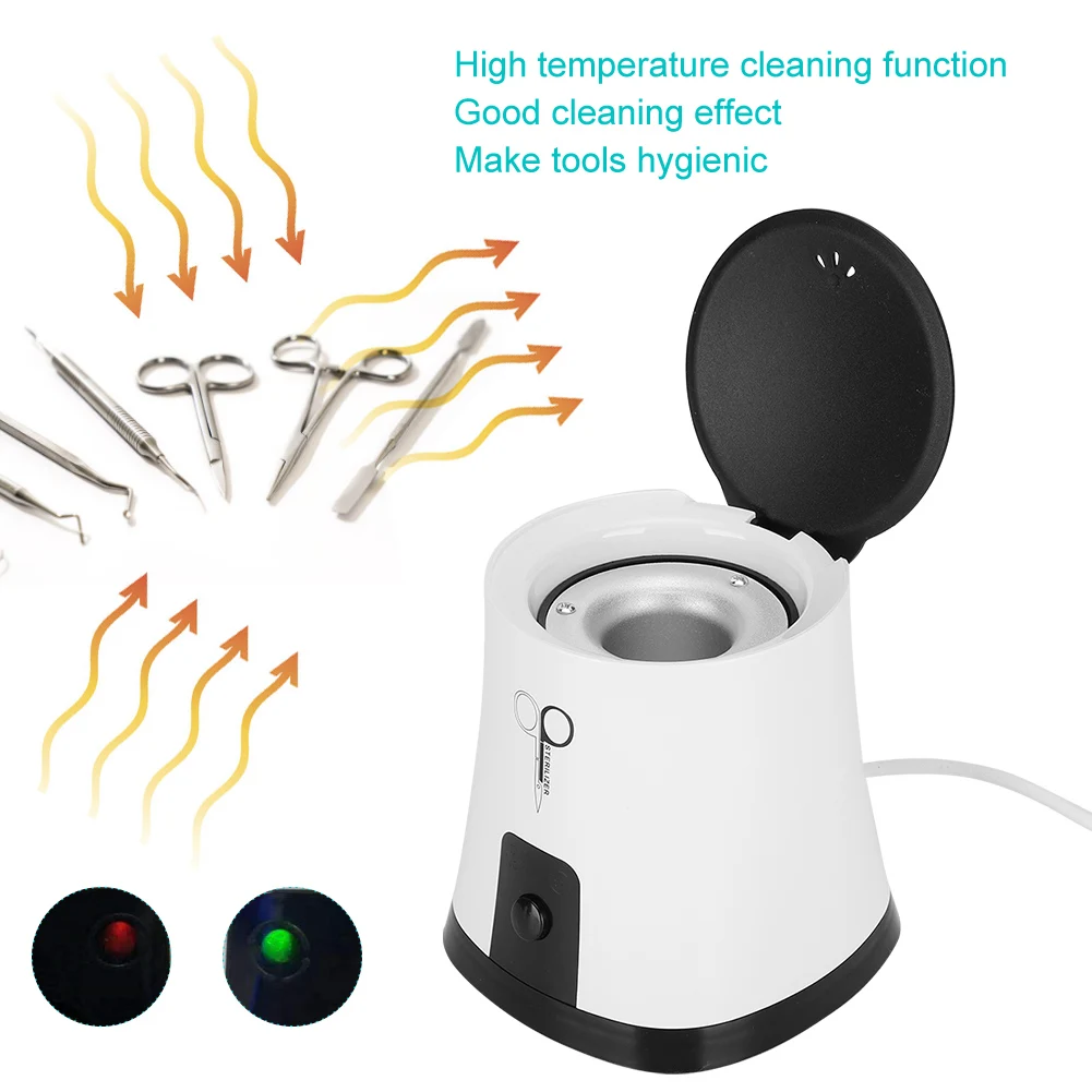 Machine de nettoyage pour nail art 100W, machine de nettoyage à haute température, outils de nail art, ciseaux, boîte de nettoyage automatique