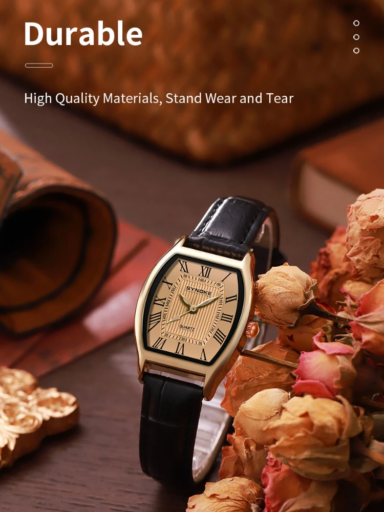 Women Quartz Watch Ladies Watch Vintage Square Dial Faux Leather Strap Lady Quartz Wrist Watch Casual Clock Wristwatches