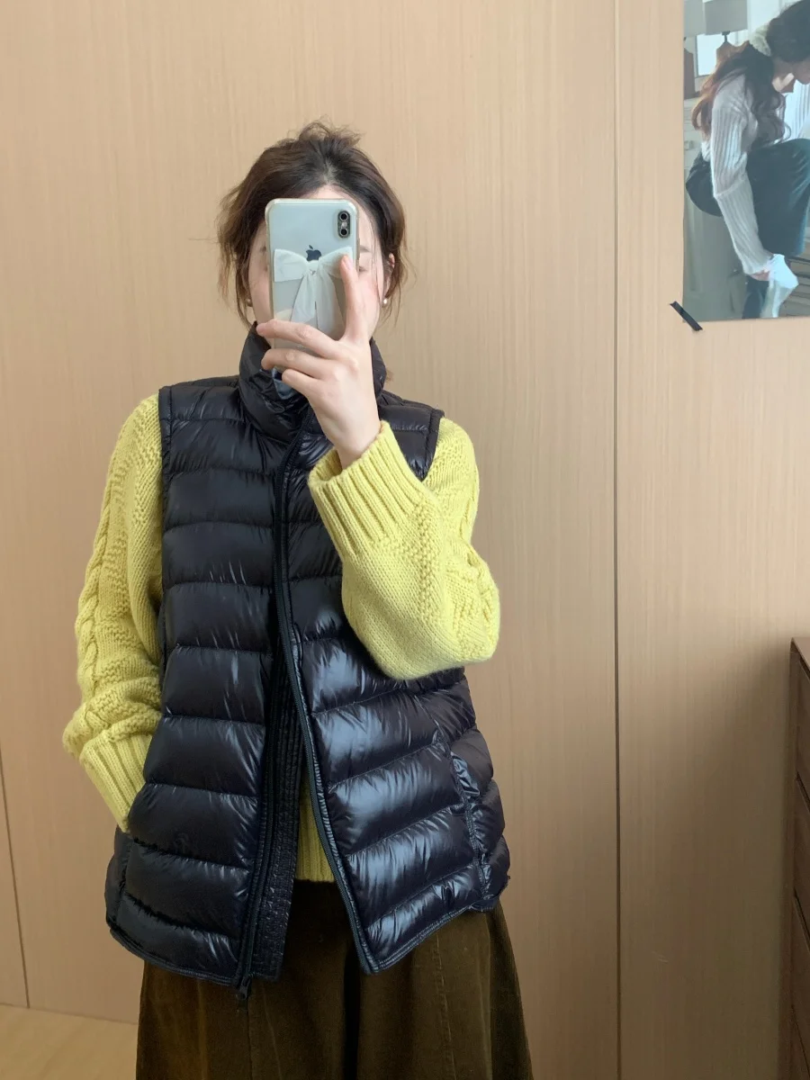 

Thiened повседневный пуховый жилет с воротником-стойкой, женский джинт, новинка зимы 2025, верхняя одежда Faion Svel, теплая застежка-молния