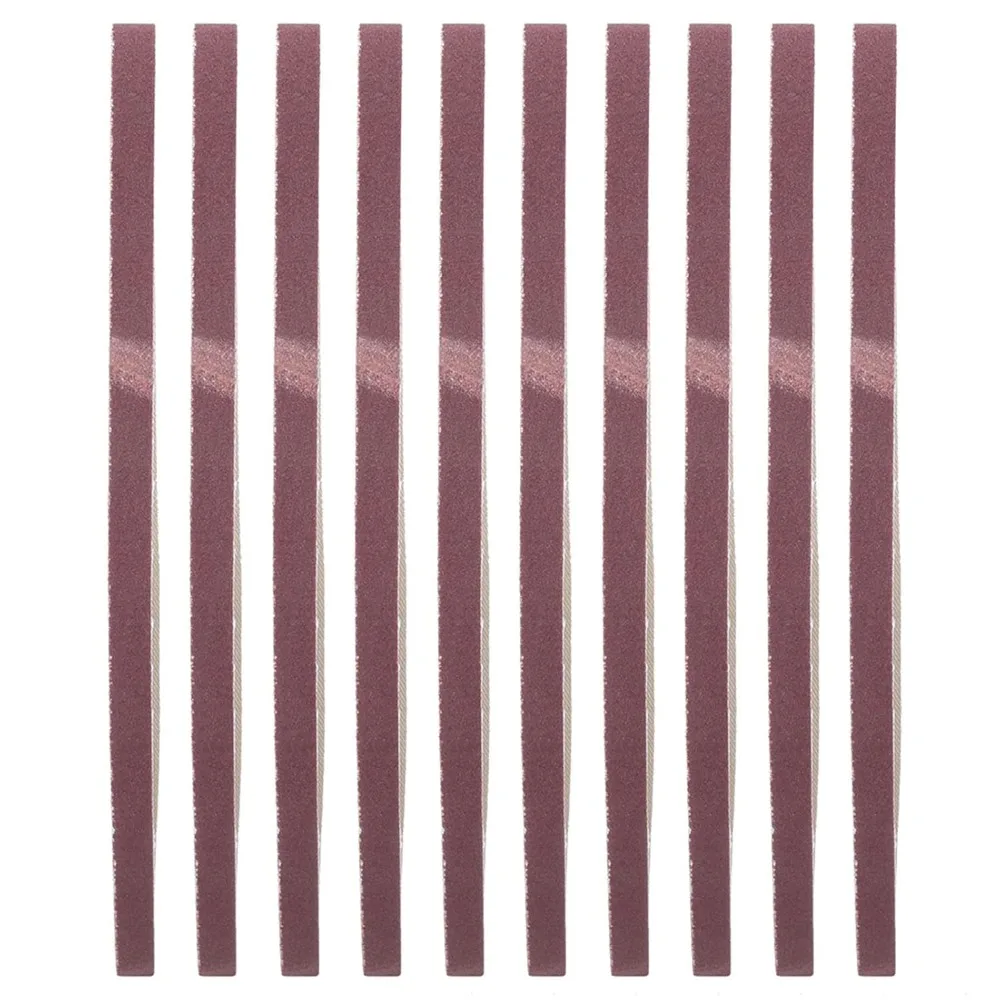 10pcs Versatile Durable Sanding Belts Fine Multi-Pack Aluminum Oxide Sanding Belts Fine Grit Sanding Belts For Woodworking