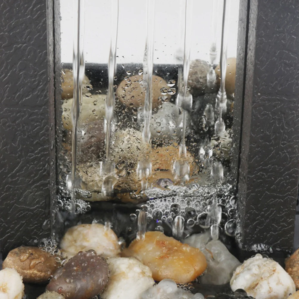 

1Set Desktop Running Water Adornment Chinese Style Bonsai Decor Indoor Fountain Zen Relaxation Home Office Mini Waterfall