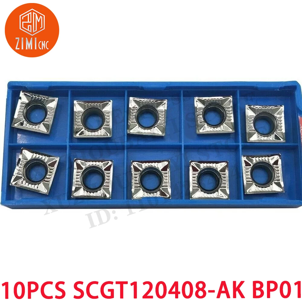 10P SCGT120408-AK BP01 SCGT432  SCGT 120408 Aluminum Cemented carbide Boring insert CNC tool metal lathe mechanical cutting tool