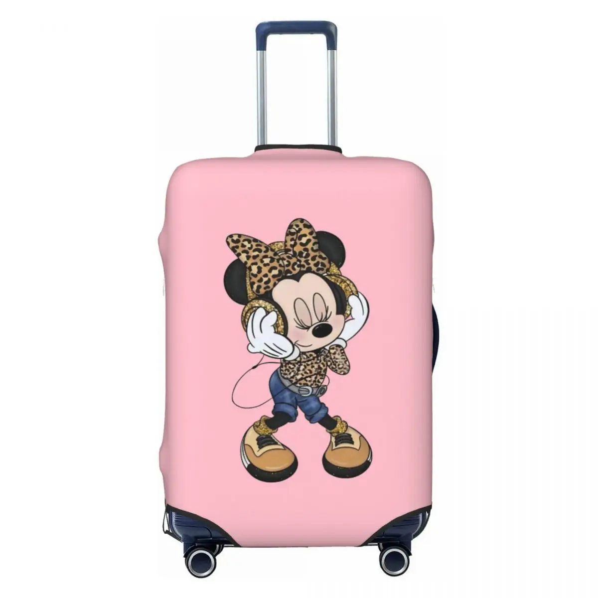 

Custom Funny Mickey Mouse Music Luggage Cover Protector Washable Travel Suitcase Covers