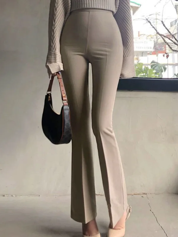 WOMENGAGA Korea Style Sexy Elegant High Waist Korean Flare Pants Office Lady Slim Fashion Women Pants Casual Trousers 868L