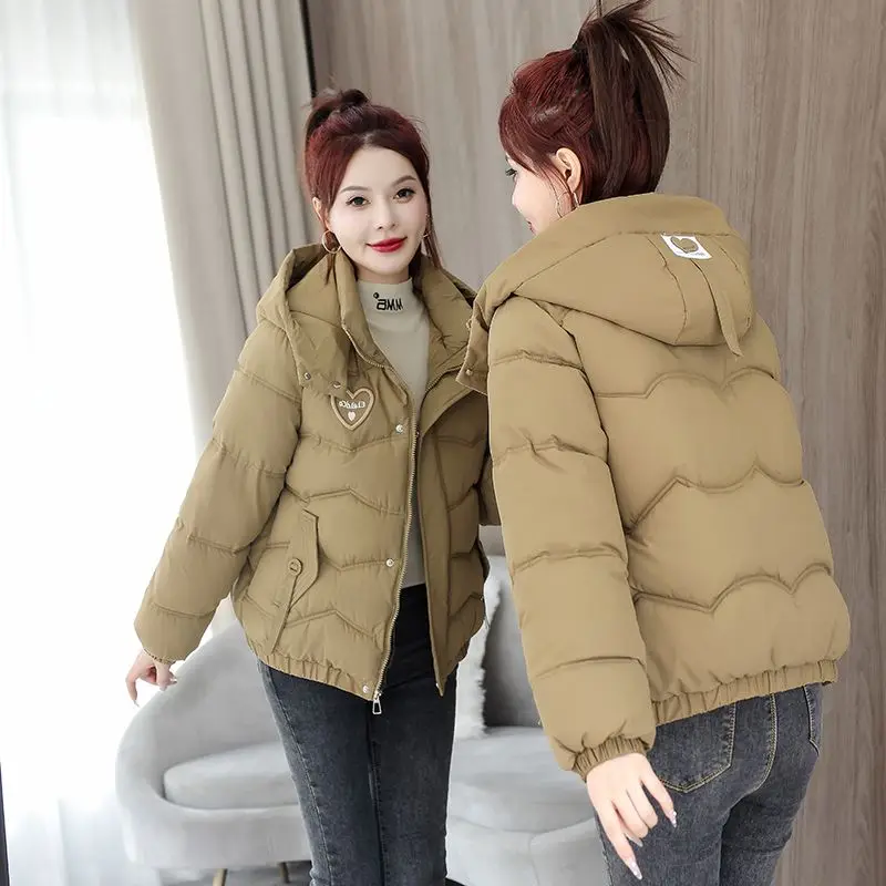 

Women's Clothing Winter New Style Short Down Cotton Coat Loose Warm Korean Trendy Casual Fashion Temperament Outerwear Clothing