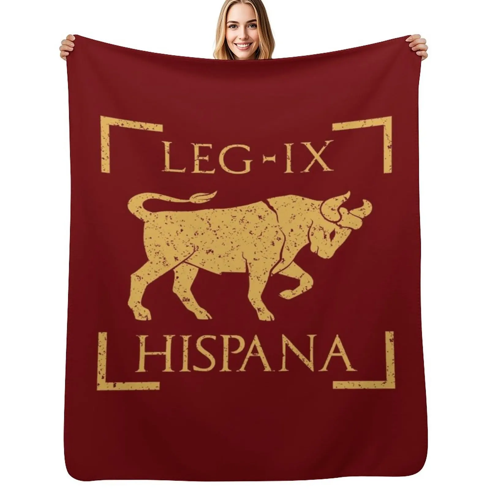 

Legio IX Hispana Taurus Emblem Roman Legion Throw Blanket Giant Sofa Beautifuls Softest Blankets