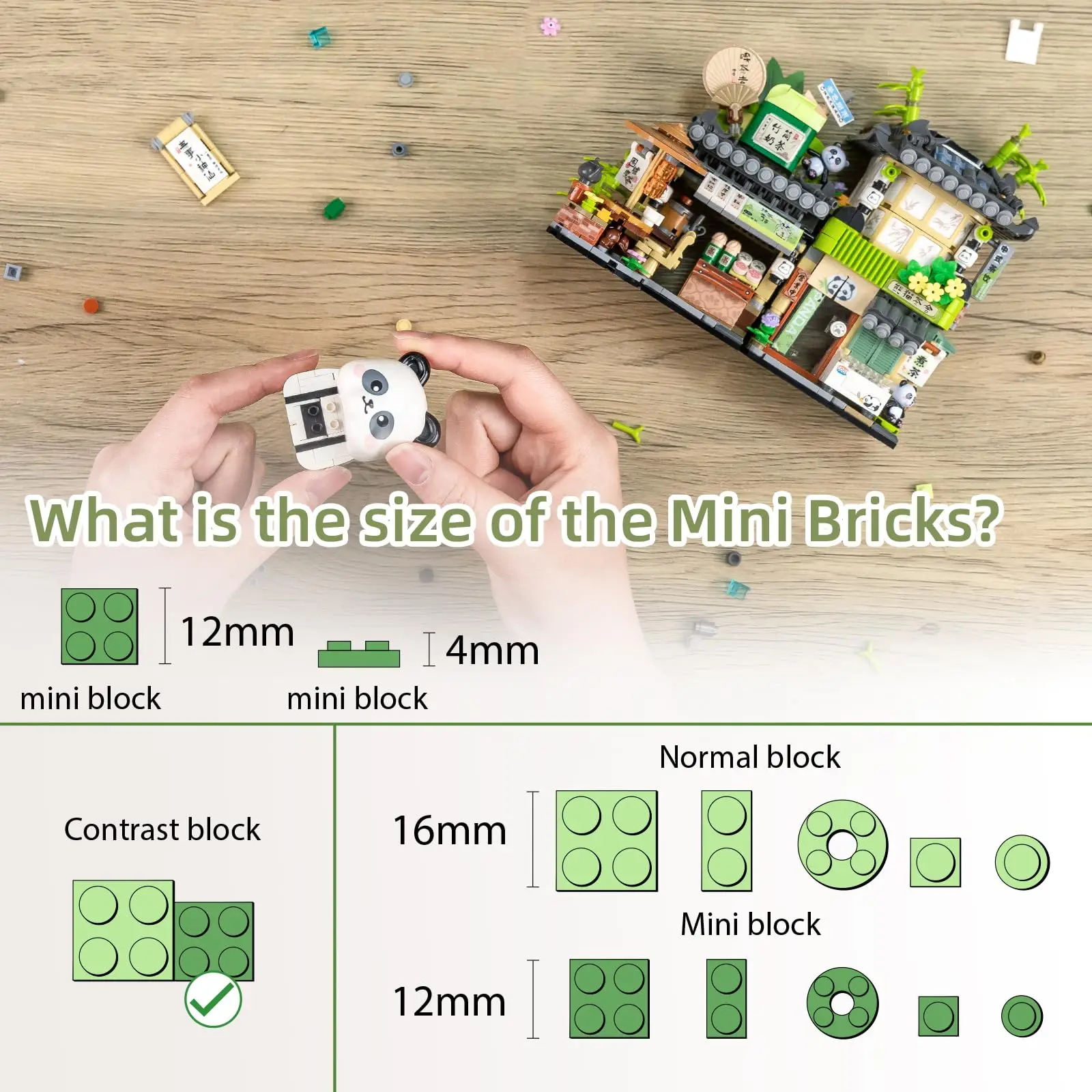 860 pièces magasin de thé vue sur la rue Mini blocs de construction modèle ensemble de construction créatif pour les filles Simulation Architecture jouet cadeau pour les enfants