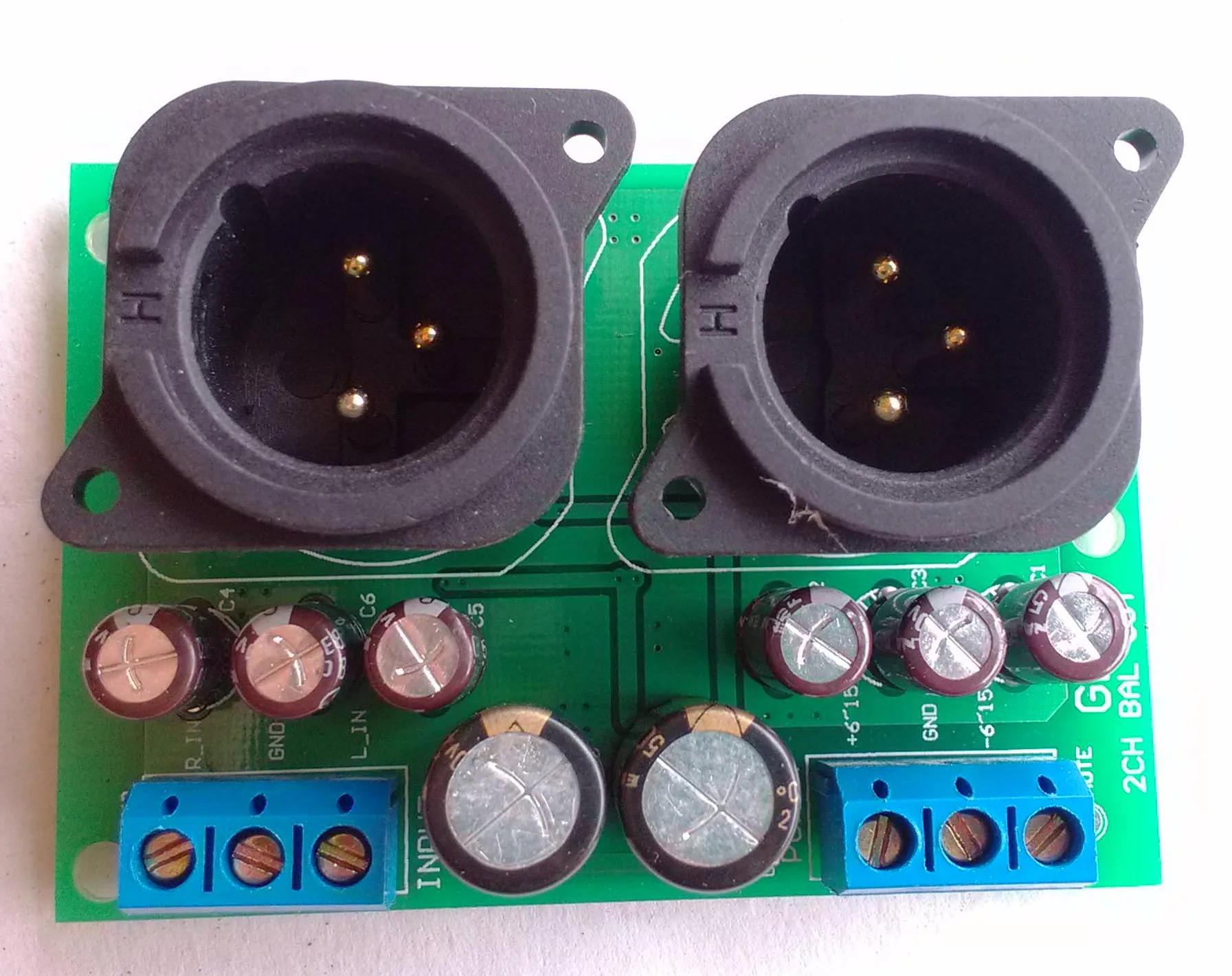 Unbalanced RCA Single Ended to Balanced XLR Output Board Unbalanced to Balanced Output