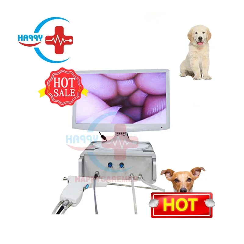 HC-R058 TCI Desktop Veterinary Transcervical Ai Kit Dogs Artificial Animal Insemination Gun With Camera