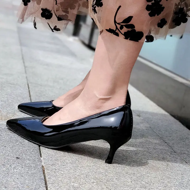 Girseaby Brand Women Pumps Pointed Toe Small Heels 3cm Slip On Sexy Party Shoes For Lady Shallow Large Size 47 48 49 50