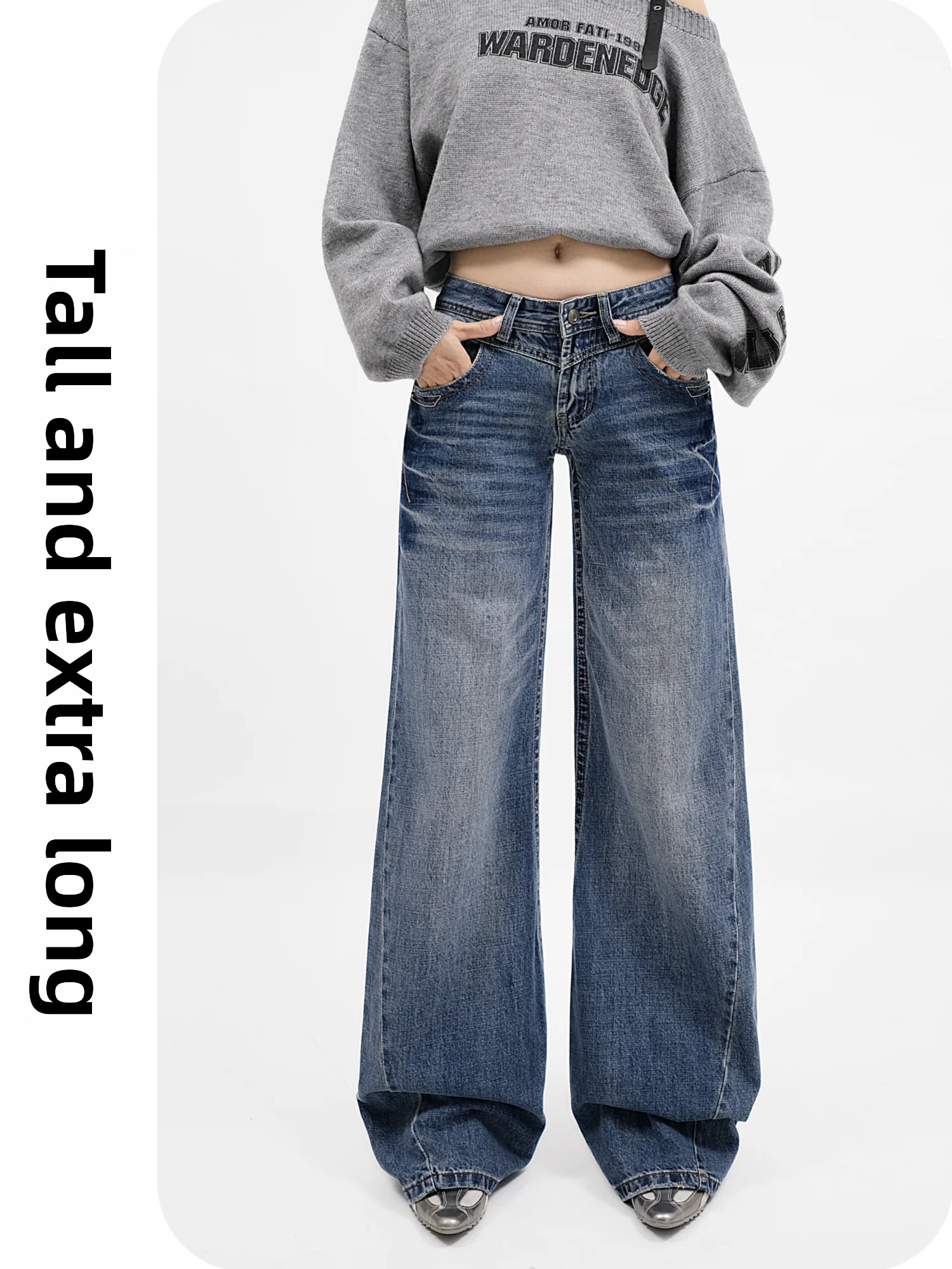 

Высокие женские свободные джинсы с низкой талией, расклешенные брюки, утягивающие джинсы до щиколотки, повседневные хлопковые синие джинсы