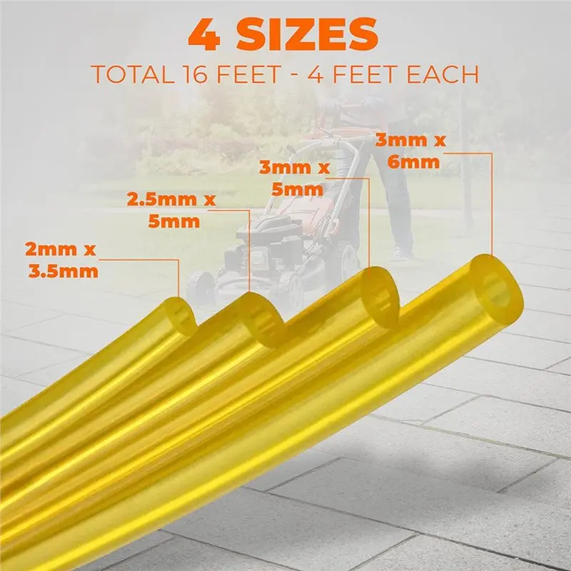 Fuel Line Hose Tubing-Petrol Gas Pipe 4 Sizes For Blower Power Tools With Small Engine, Nitro Engine Fue Tube