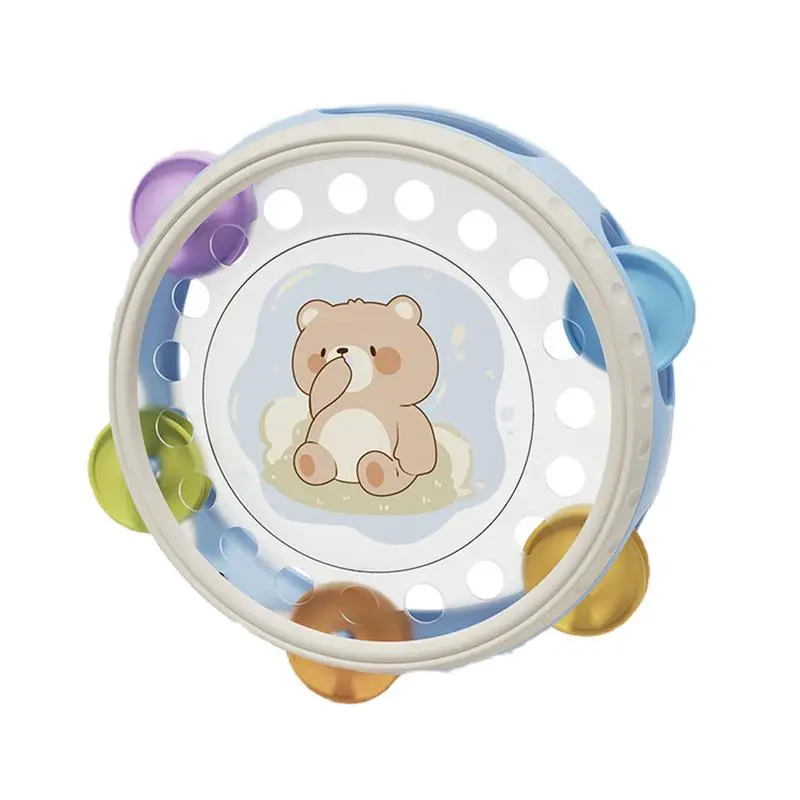 

Children Tambourine Toy Children Drum Tambourine Hand Toy Early Learning Toys For Children Over 3 Hand Grip Training For