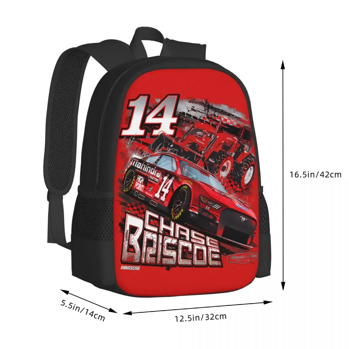 Mochila para laptop de viagem Chase Briscoe 14, bolsa para computador escolar de negócios, presente para homens e mulheres