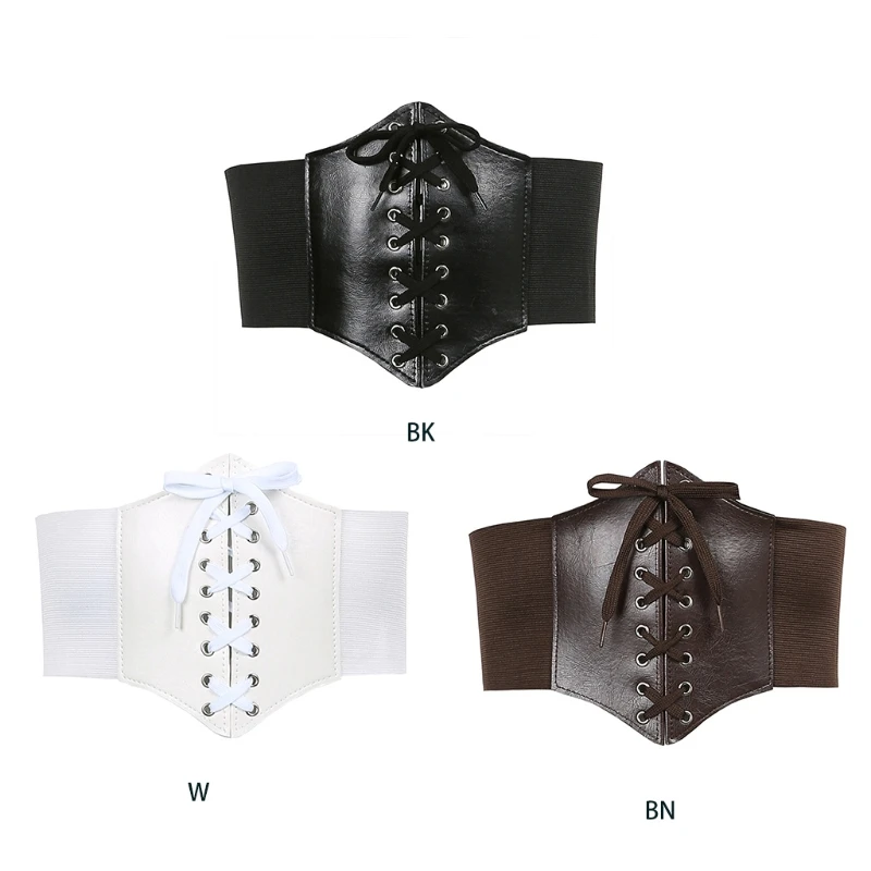 Corset Taille Haute à Lacets pour Femme, Bustier Gothique, Vêtement en saillie, Clips de Taille pour Robes