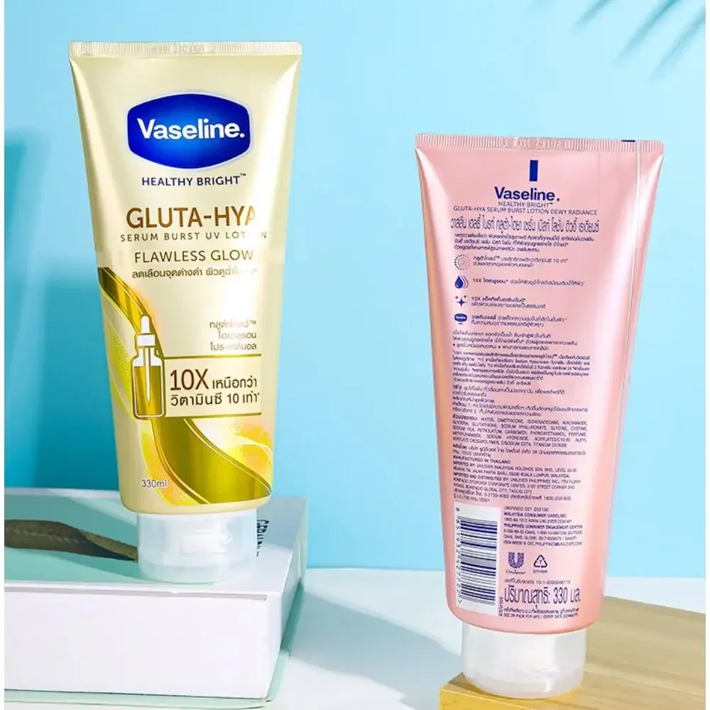 Vaseline Night Whitening Body Lotion 300ml Body Cream Rose Nicotinamide Radiance Repairing Moisturizing Whitening Body Skin Care